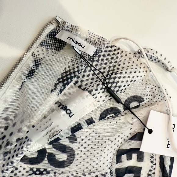 Miaou White Mesh Corset Top - Picture 9 of 12